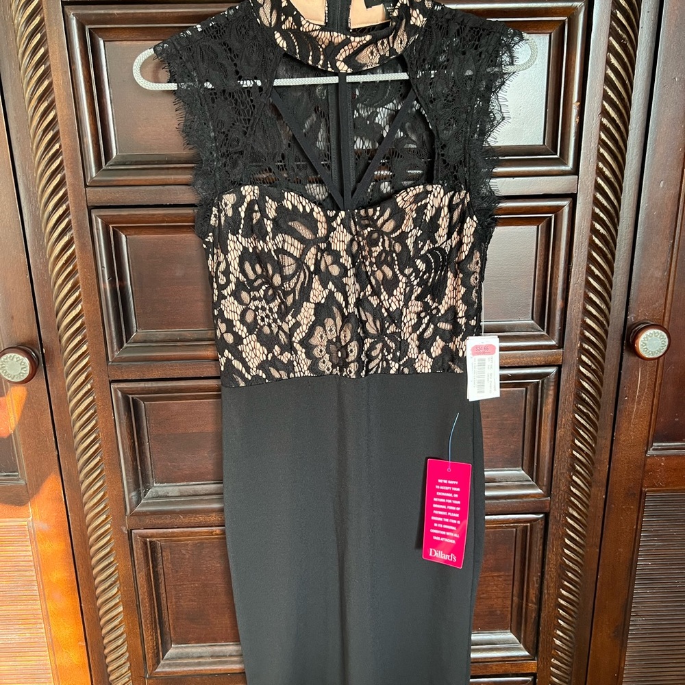 Jodi Kristopher Black Mini Cocktail Dress